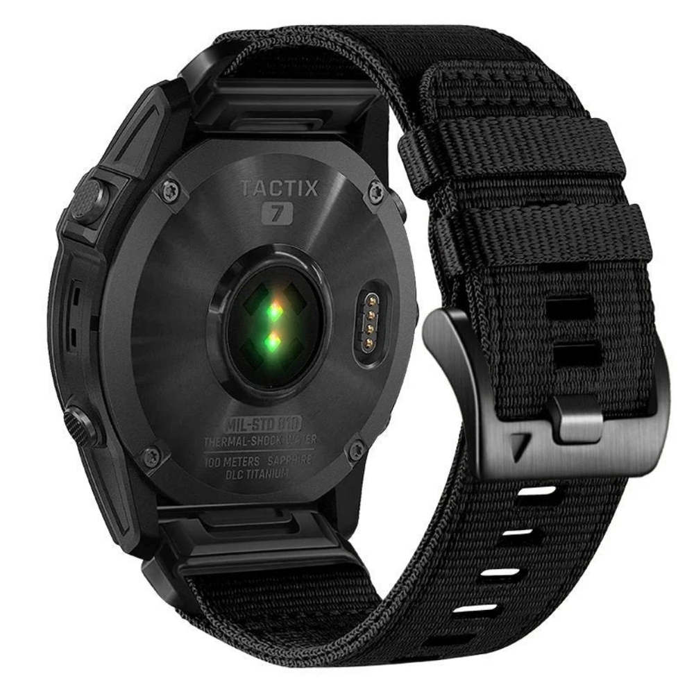 Garmin QuickFit Canvas Nylon Outdoor Band In Black For Women